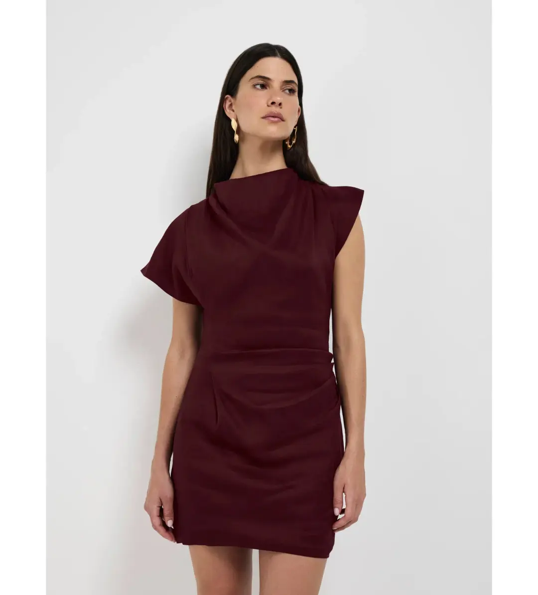 Sheike Paris Nights Mini Dress Burgundy Size AU 18 for rent on The Volte - main image
