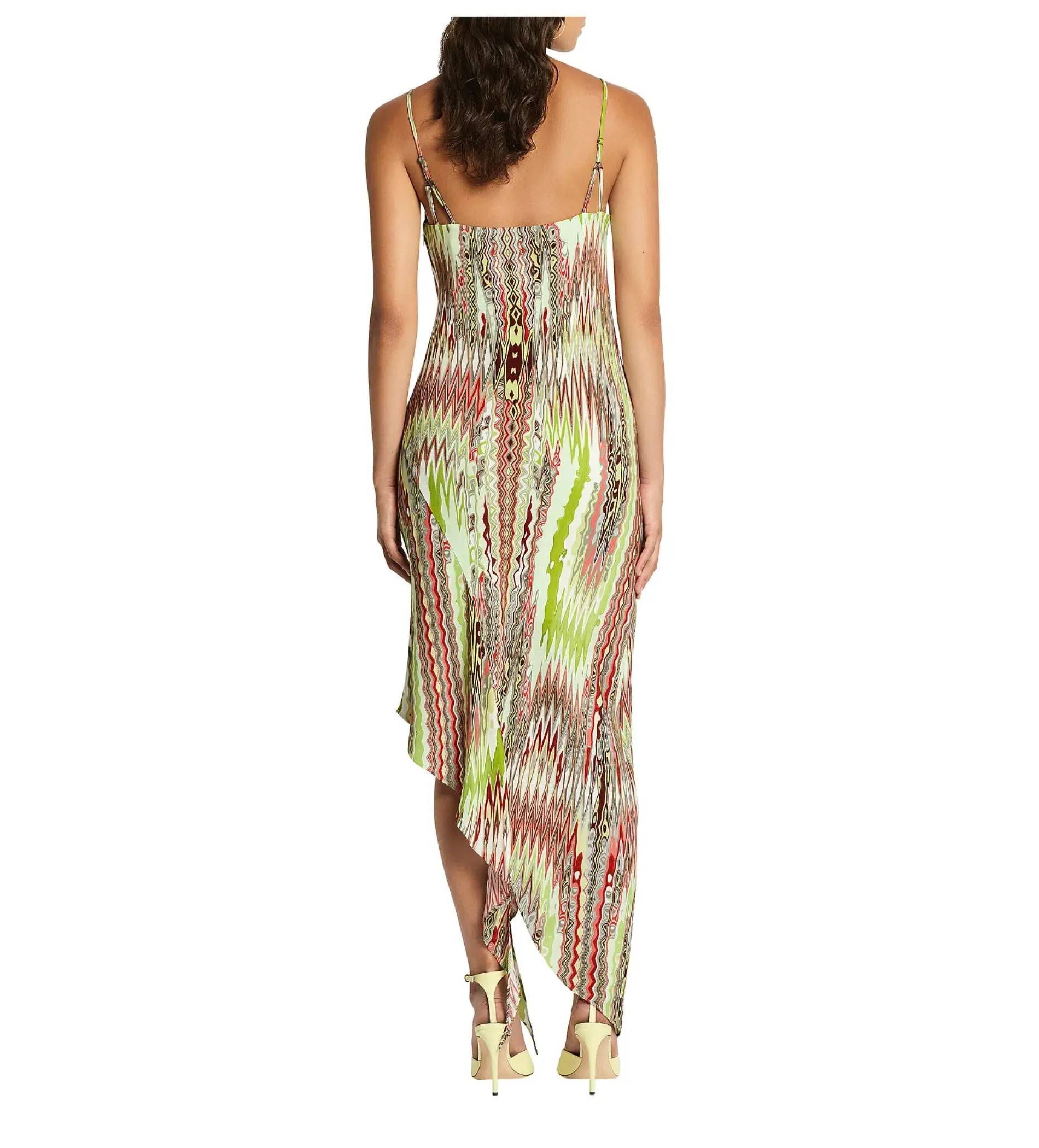 Sass & Bide Phoenix Asymmetric Hem Midi Dress Multi Print Size 6 - Image 3