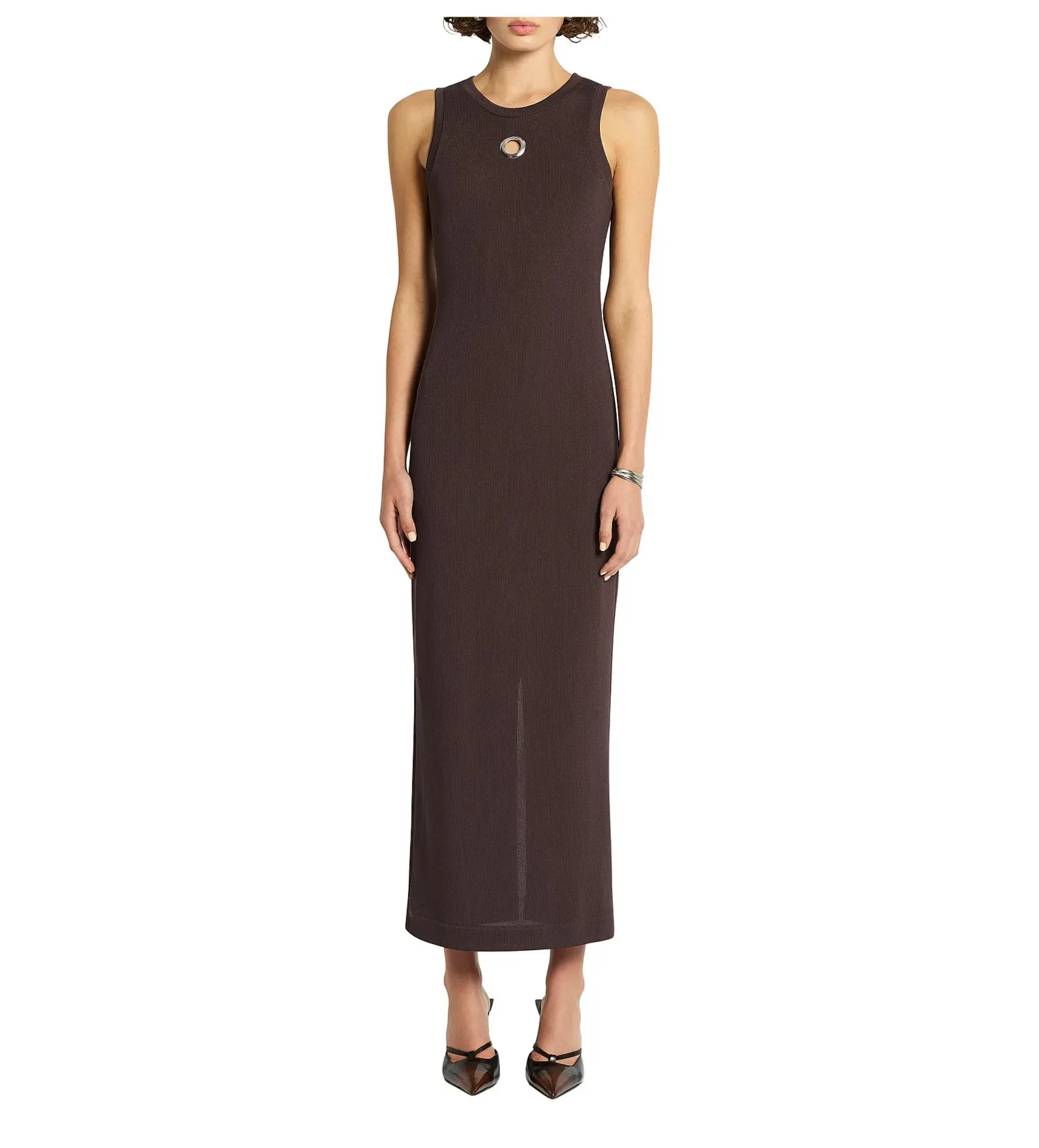 Sass & Bide Detour Rib Maxi Dress Chocolate Size 8/XS - Image 1