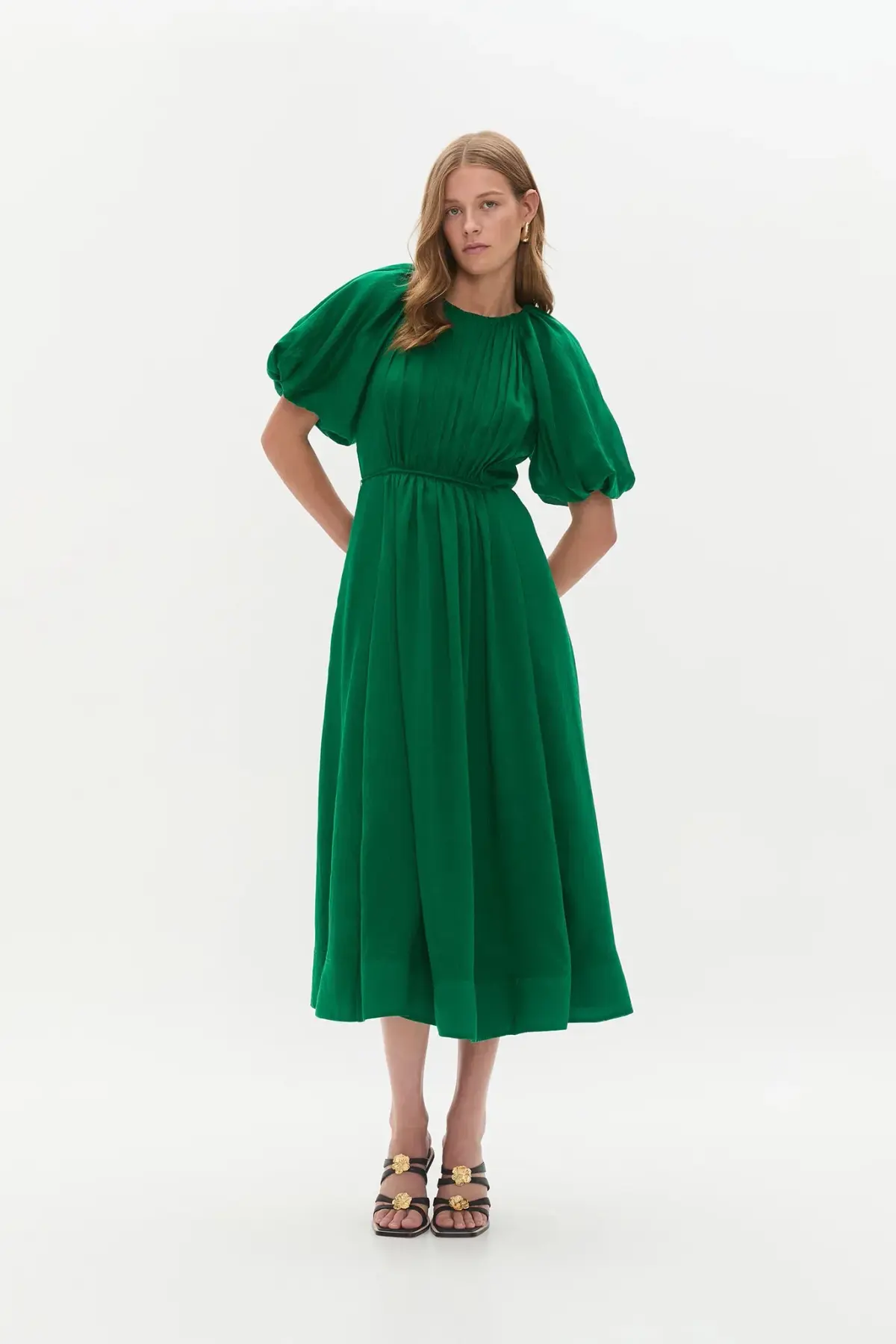 Aje Alma Midi Dress Green Sapphire Size 12  - Image 1
