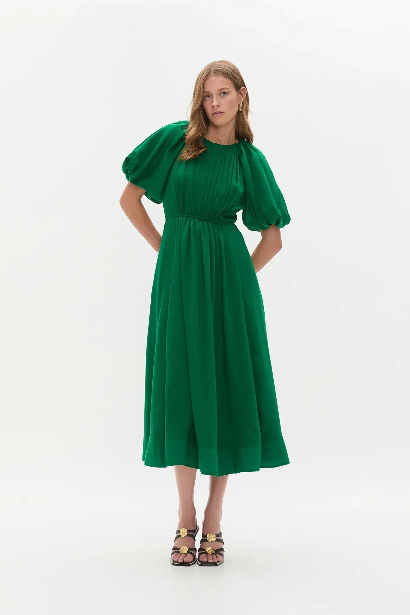 Aje Alma Midi Dress Green Sapphire Size 12  - Image 1