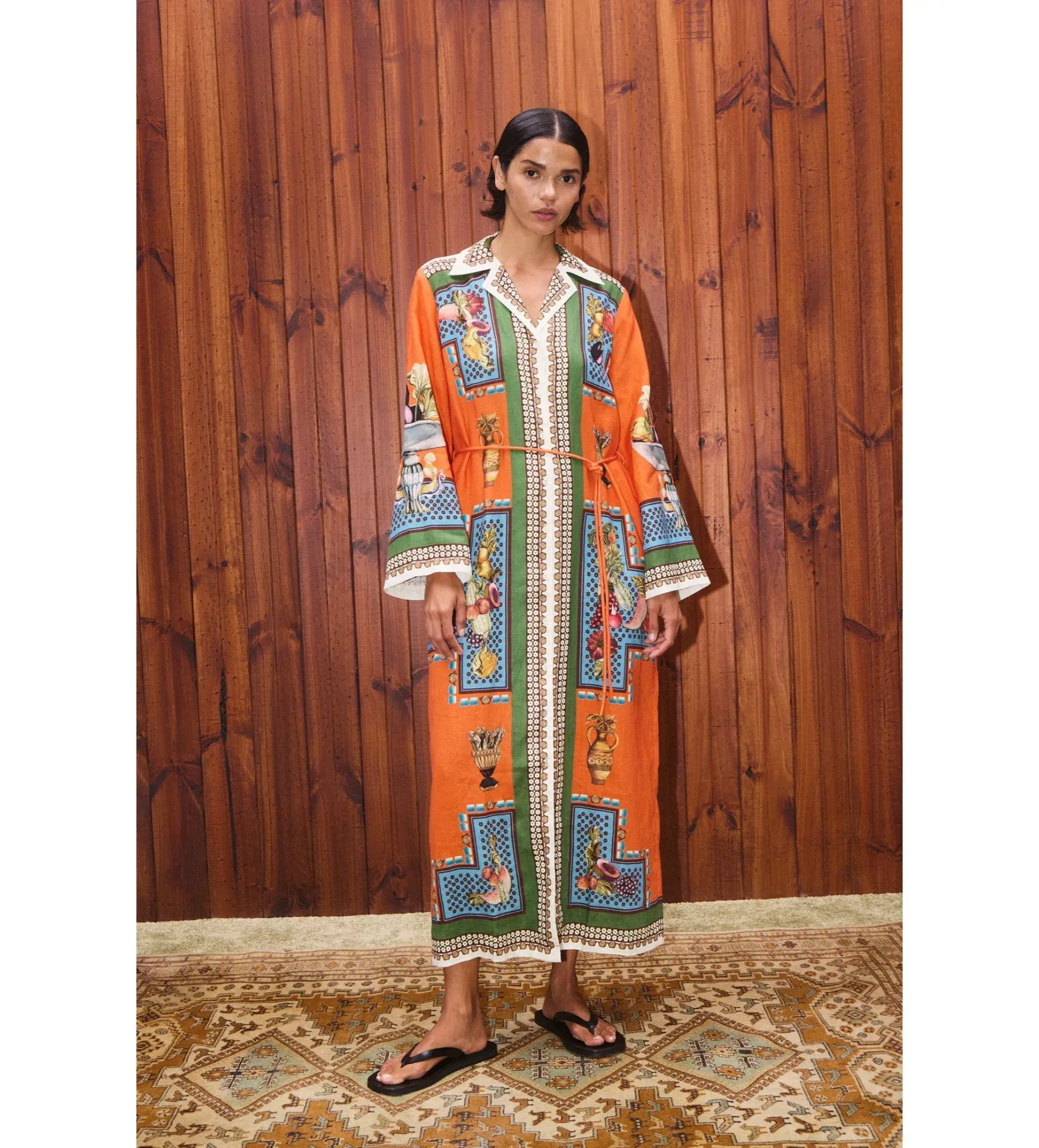 Alemais Rocco Midi Shirtdress Multi Print Size 12/L - Image 1