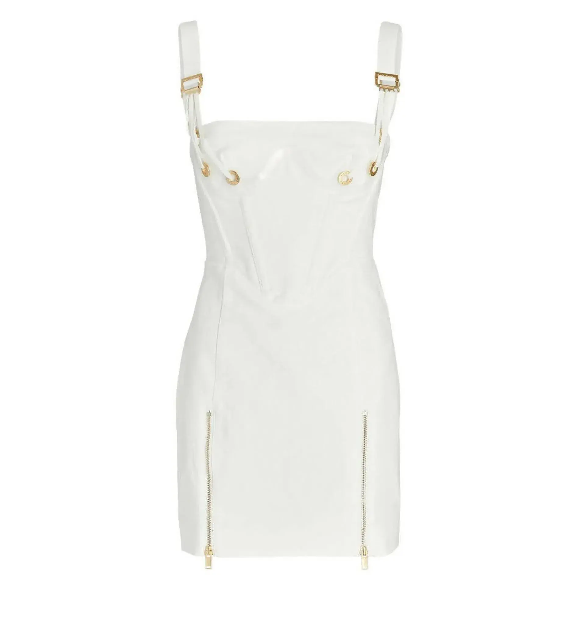 Dion Lee Fan Laced Mini Dress Ivory Size AU 4 - Image 7