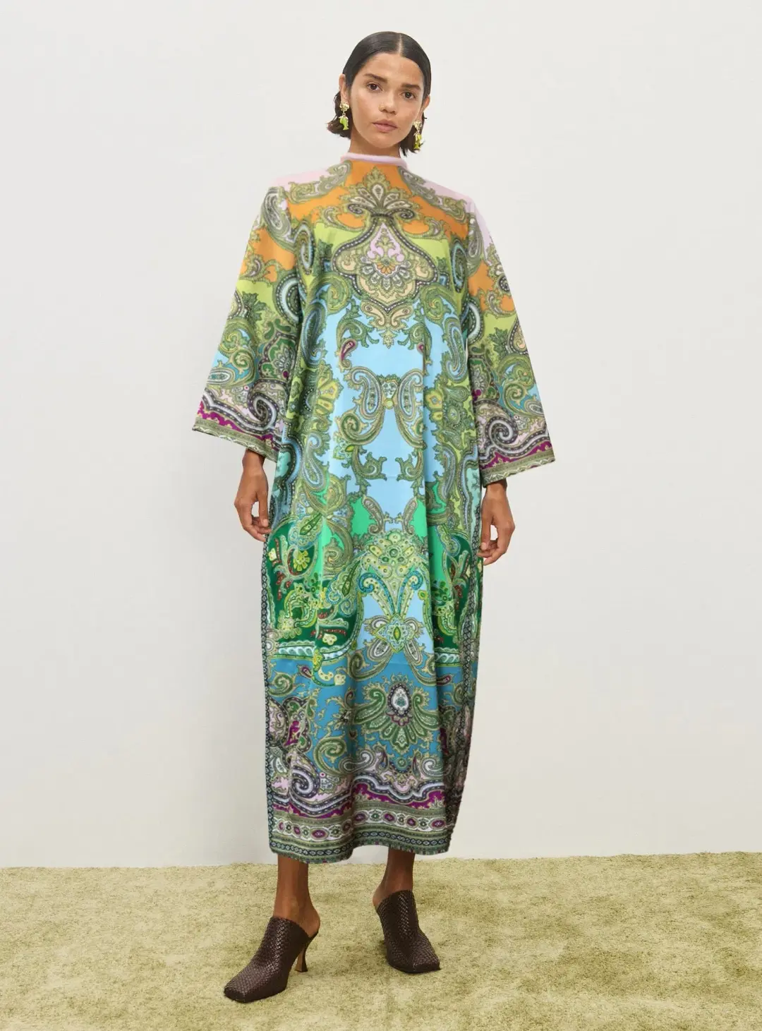 Alemais Clemenza Silk Midi Dress Multi Size 6 for rent on The Volte - main image
