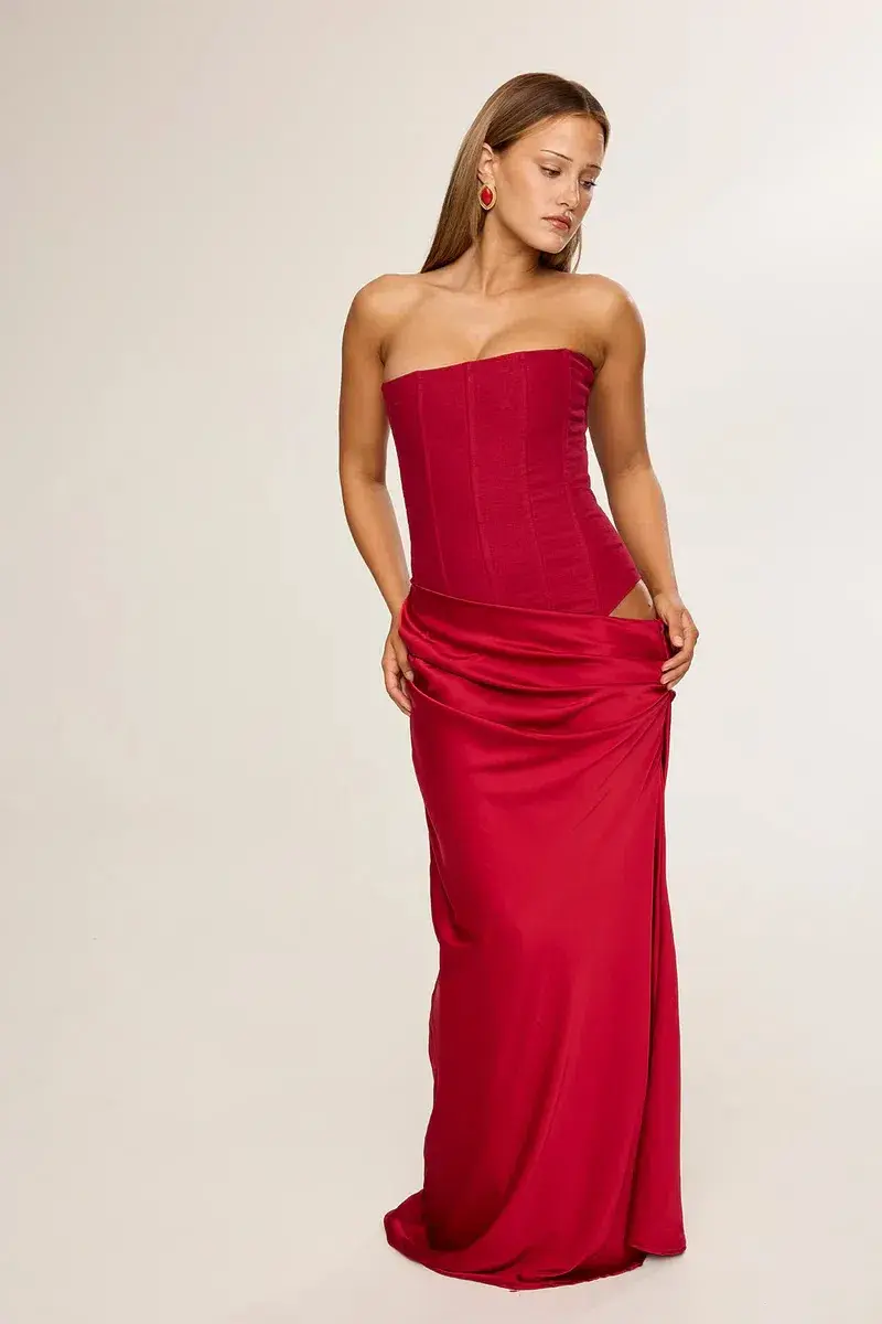 HNTR the label Huxley Maxi Gown in Wine Size S / AU 8 - Image 3