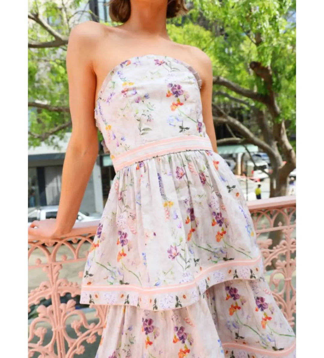 Aqua Blu Heidi Maxi Dress Moonflower Size XS AU 6 for rent on The Volte - main image