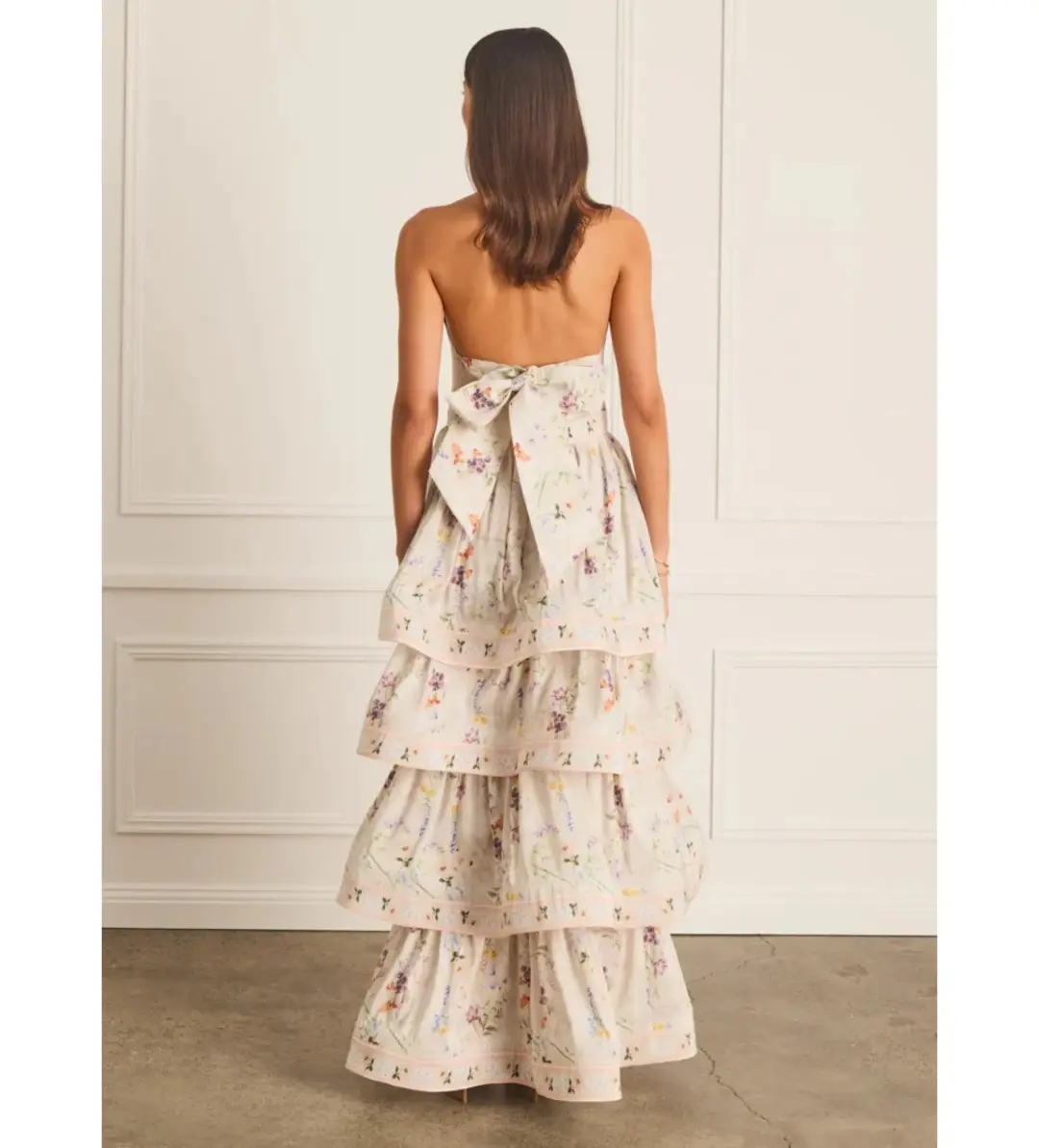 Aqua Blu Heidi Maxi Dress Moonflower Size XS AU 6 for rent on The Volte - main image