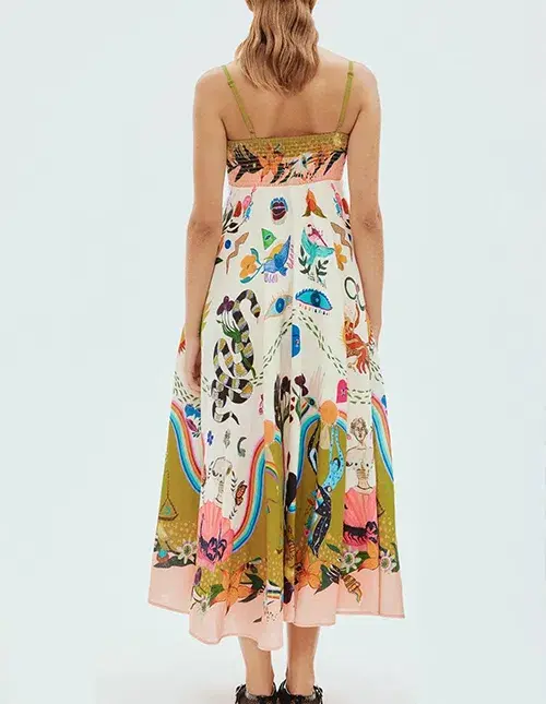 Alemais Evergreen Printed Maxi Sundress Size AU 12 - Image 2