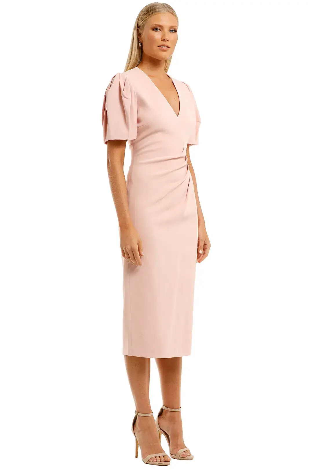 Ginger and Smart Vortex Cocktail Dress Blush Pink Size AU 14 - Image 3