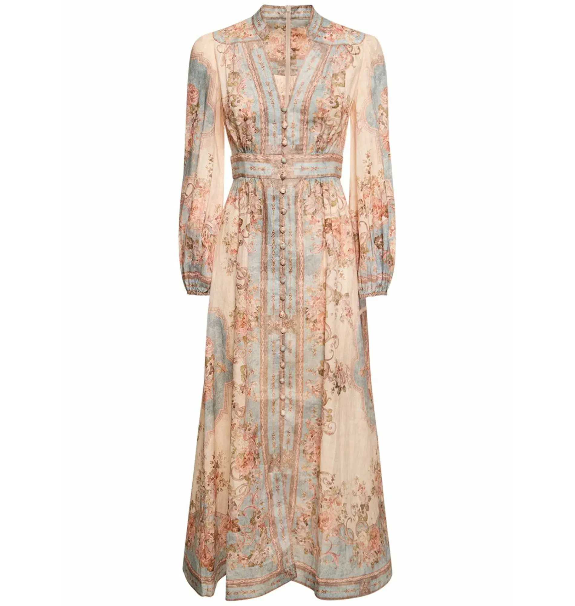 Zimmermann August Plunge Midi Dress Multi Size 2 / Size AU 12 - Image 1