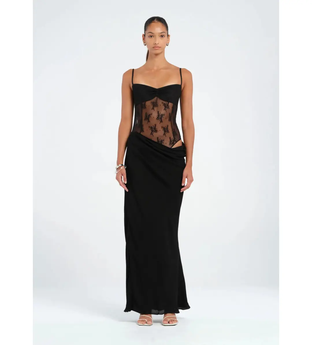 BENNI Akio Maxi Dress Black Size AU 10 for rent on The Volte - main image
