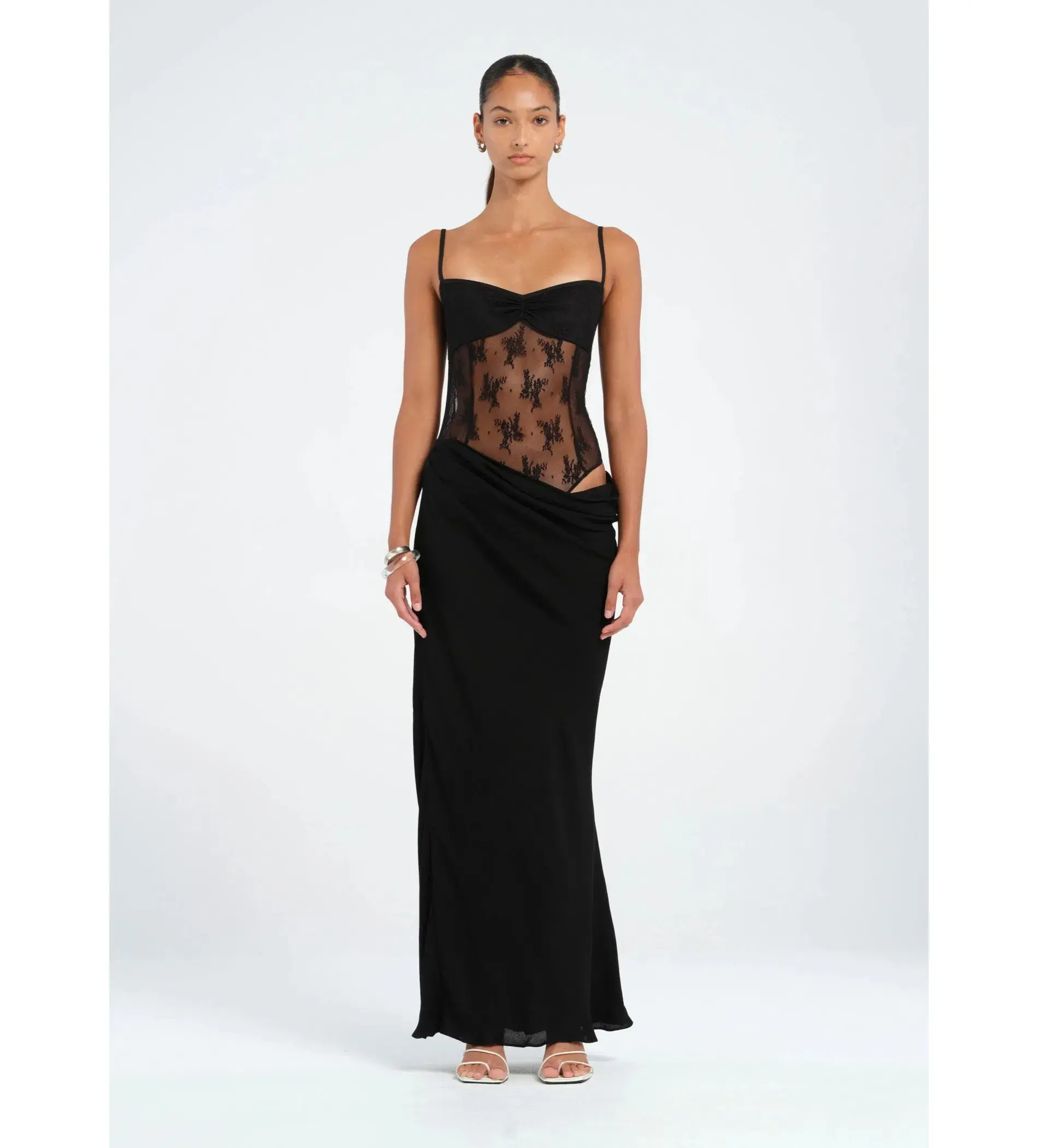 BENNI Akio Maxi Dress Black Size AU 10 - Image 1