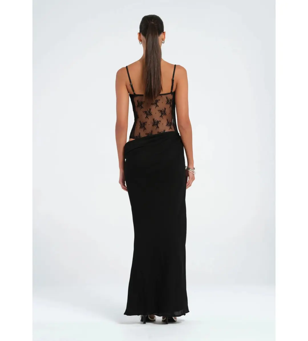 BENNI Akio Maxi Dress Black Size AU 10 for rent on The Volte - main image