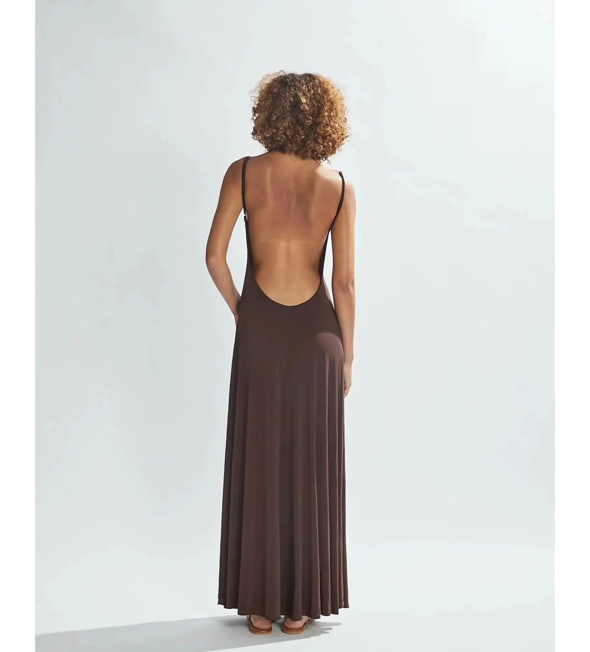 One Mile the Label Sammy Maxi Dress Brown Size AU 8 - Image 3