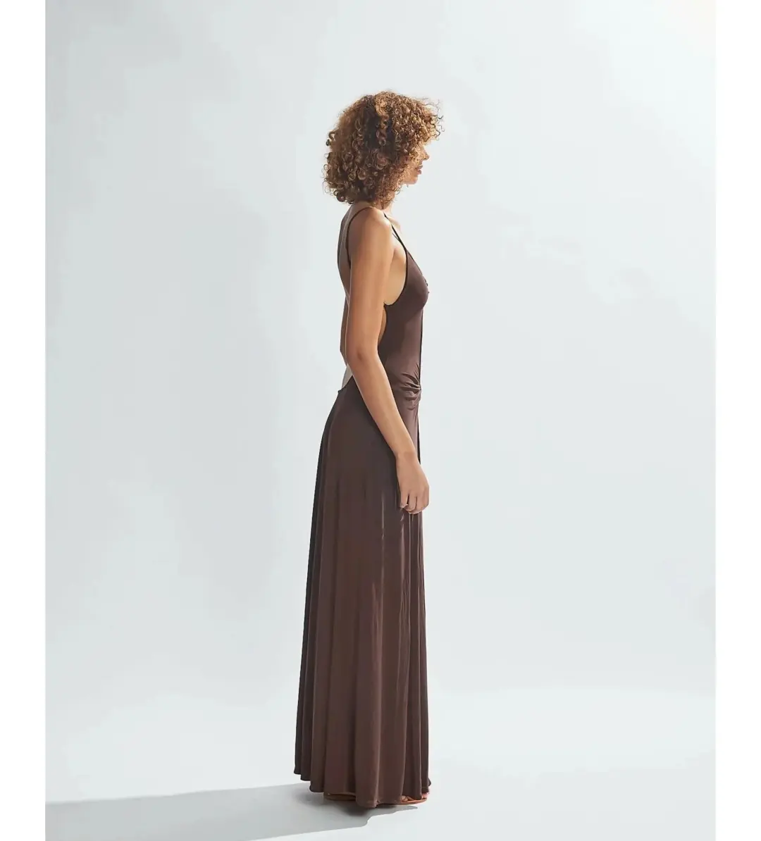 One Mile the Label Sammy Maxi Dress Brown Size AU 8 for rent on The Volte - main image