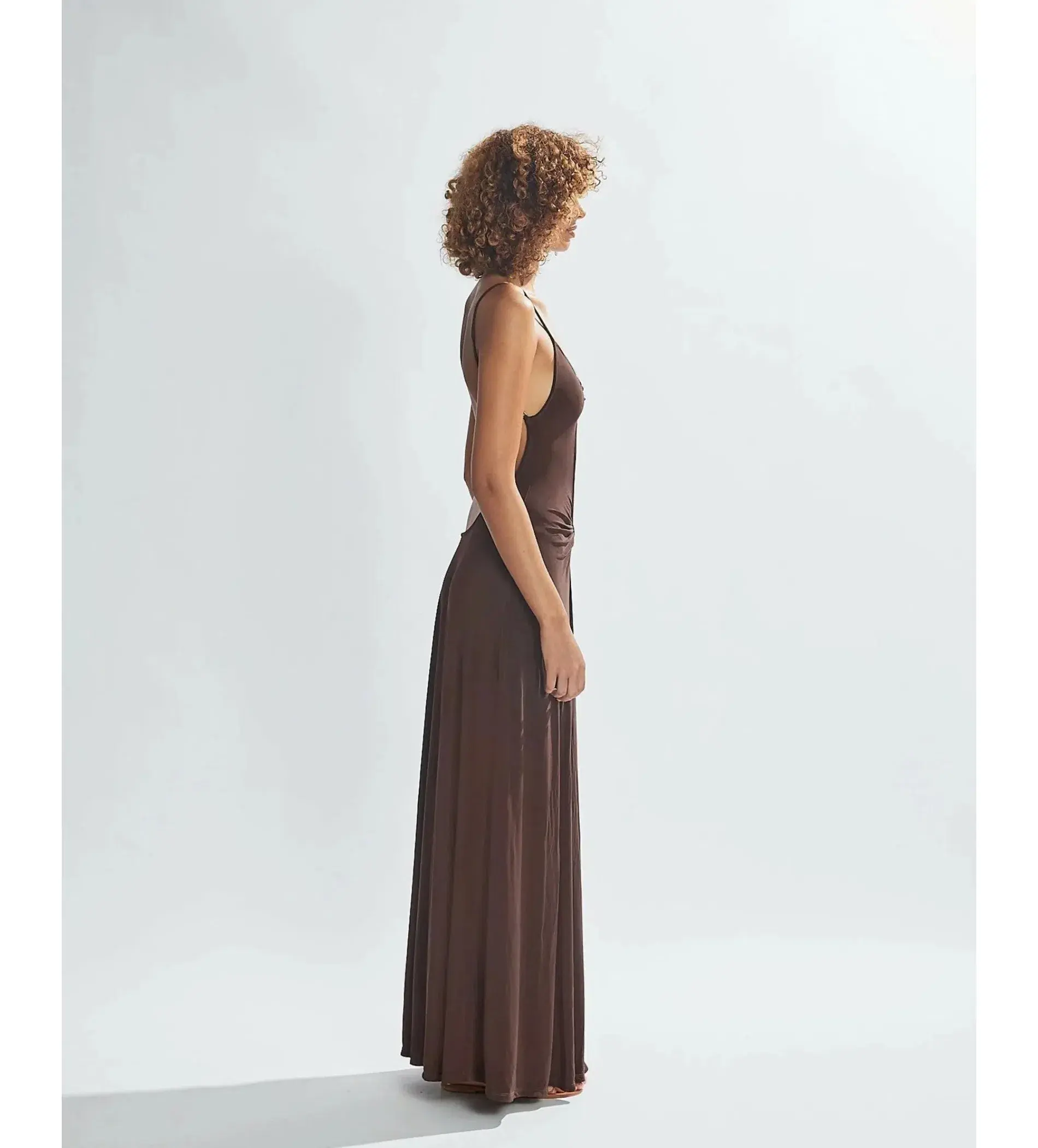 One Mile the Label Sammy Maxi Dress Brown Size AU 8 - Image 2