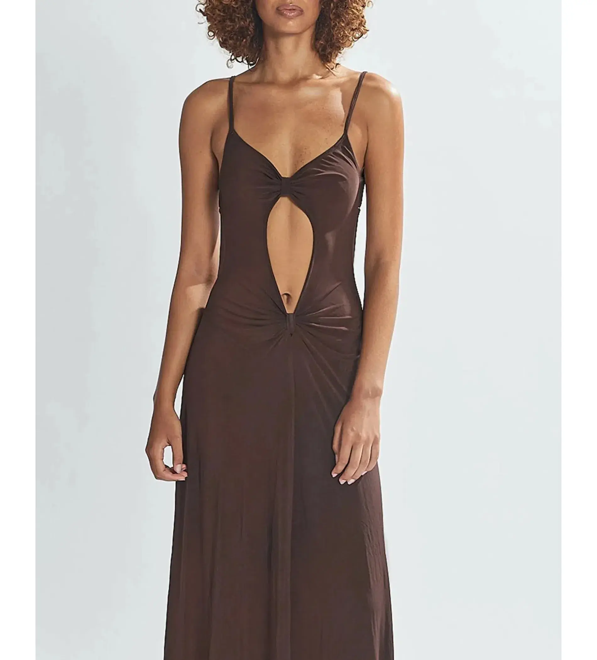 One Mile the Label Sammy Maxi Dress Brown Size AU 8 - Image 4