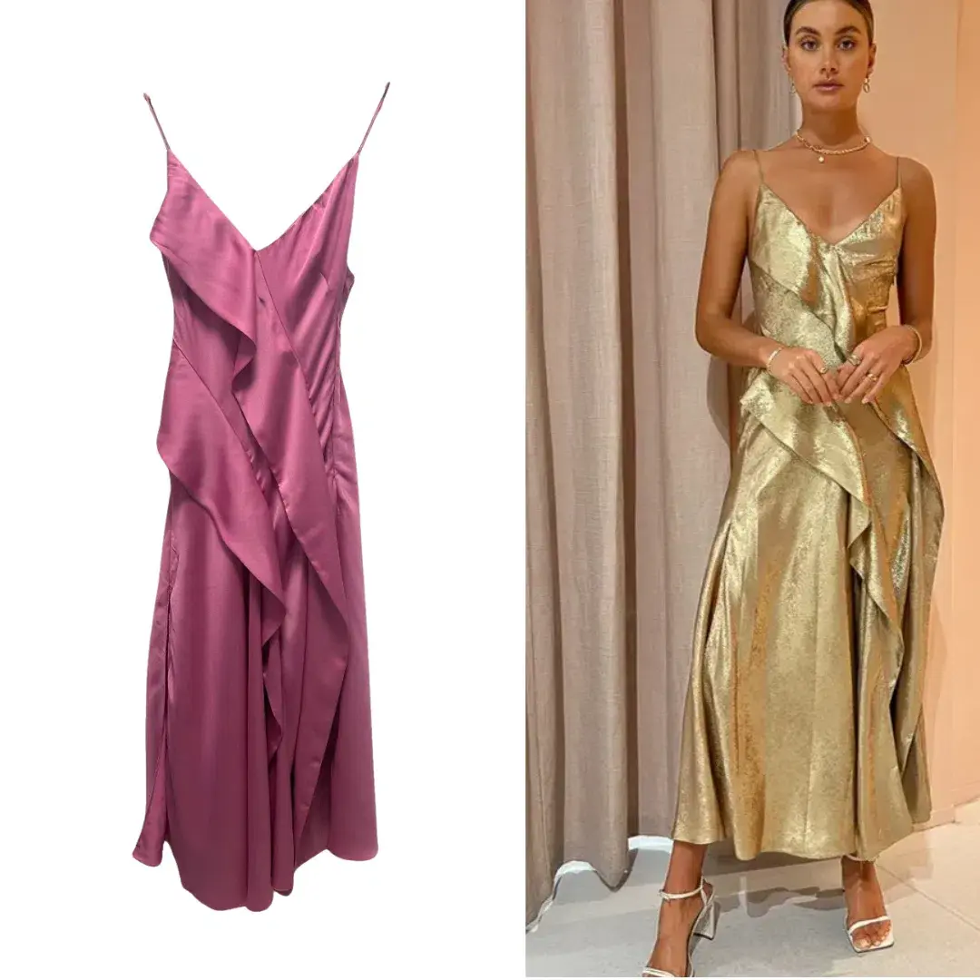 NEW Acler Queensbridge Midi Dress in Violet Size 6 - Image 2