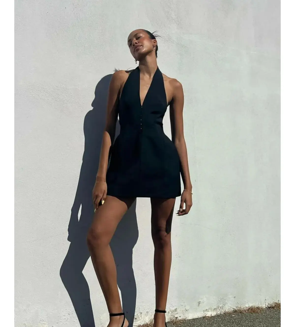 Camilla and Marc Petra Halterneck Mini Dress Black Size 10 - Image 3