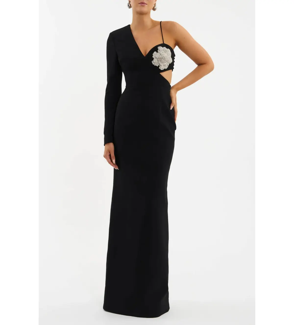 Rebecca Vallance Sachiel Maxi Gown Black Size 10 - Image 1