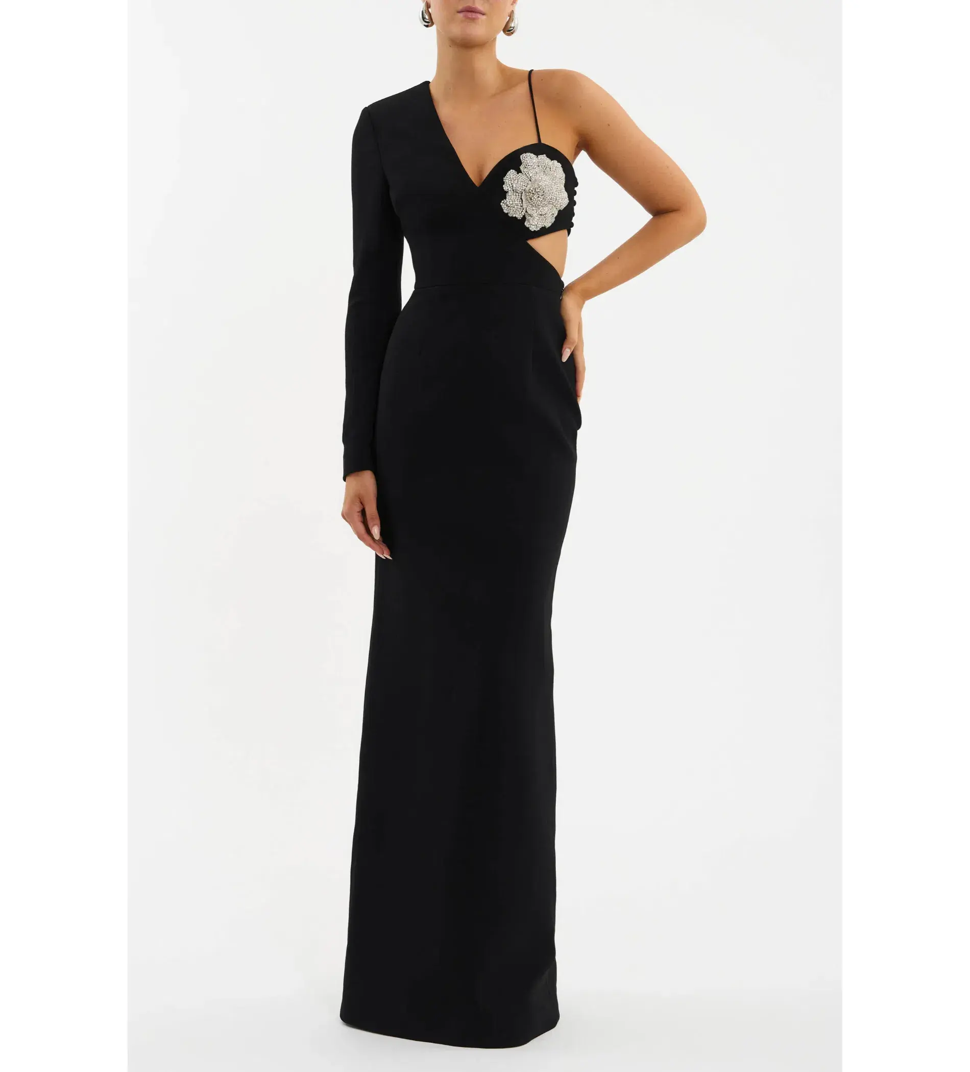 Rebecca Vallance Sachiel Maxi Gown Black Size 10 - Image 1