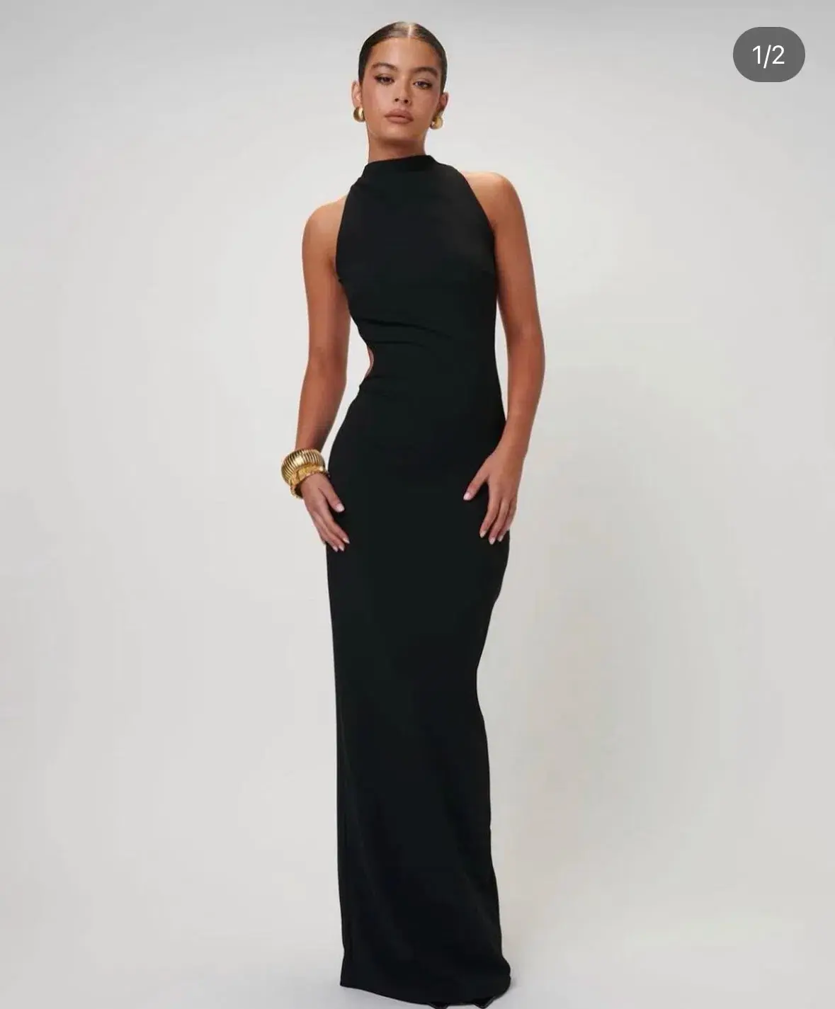Effie Kats Ambre Gown Maxi Black Size AU 8 - Image 1