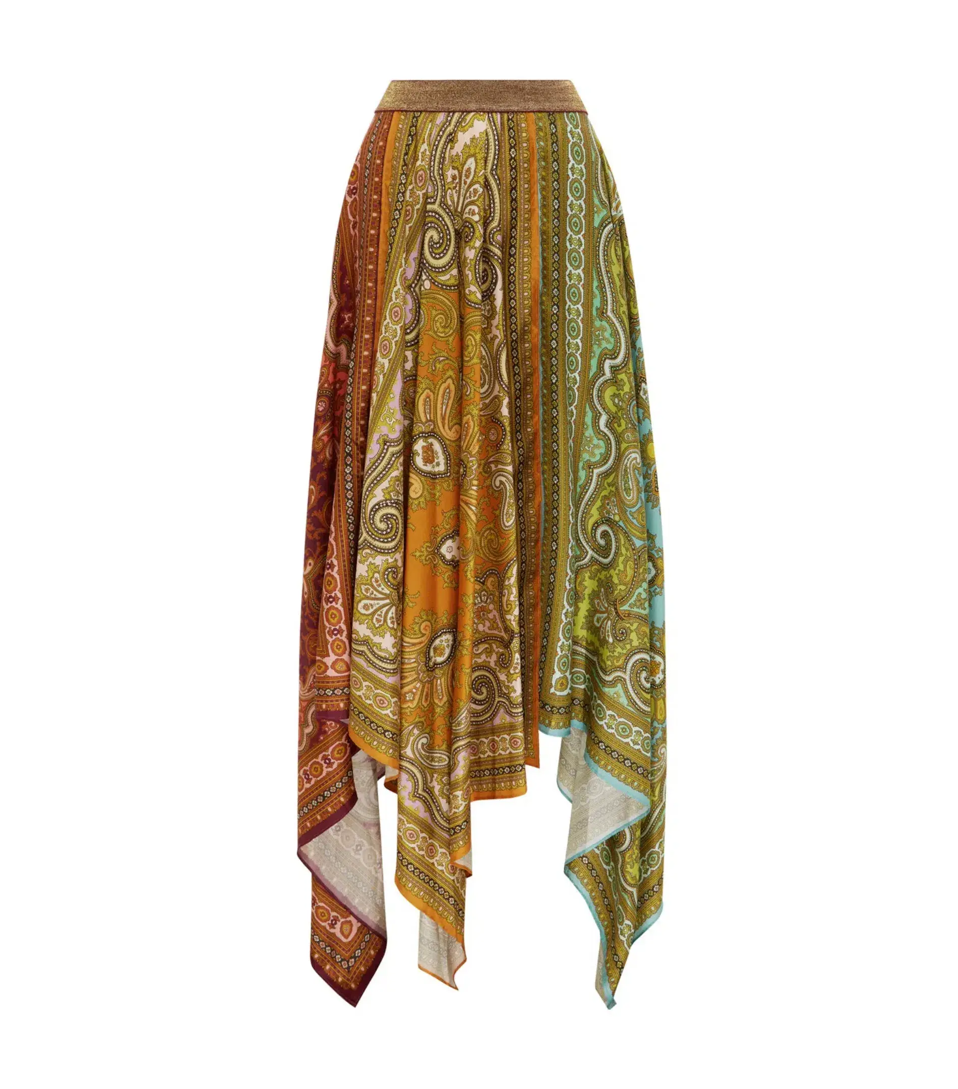 Alemais Clemenza Spliced Silk Shirt and Scarf Skirt Set Multi Size AU 8 - Image 6