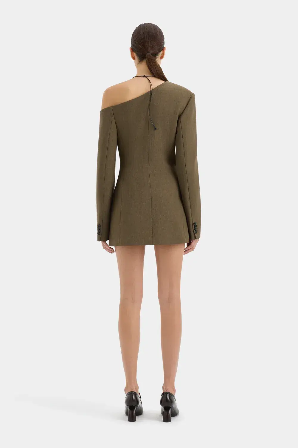 Sir The Label Sartoria Mini Dress Chocolate Marle Size 1 / AU 8 - Image 3