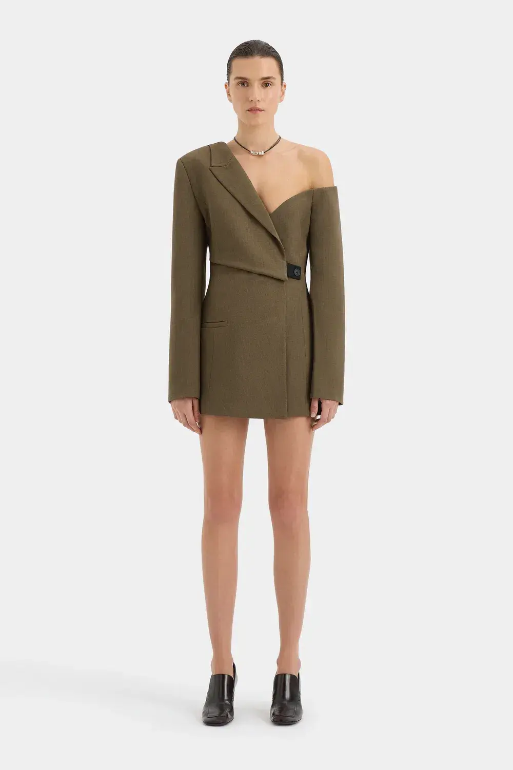 Sir The Label Sartoria Mini Dress Chocolate Marle Size 1 / AU 8 - Image 1