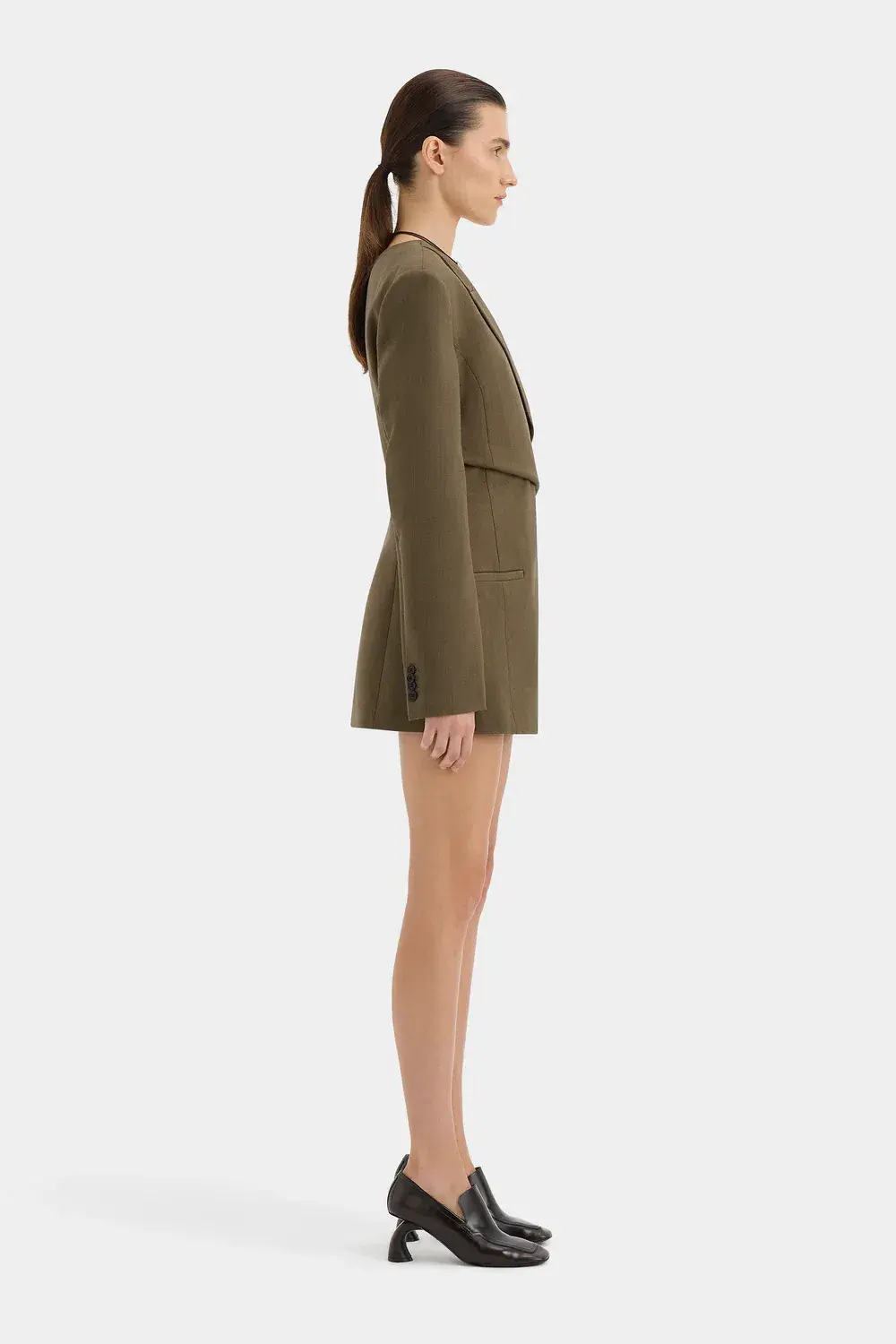 Sir The Label Sartoria Mini Dress Chocolate Marle Size 1 / AU 8 - Image 2