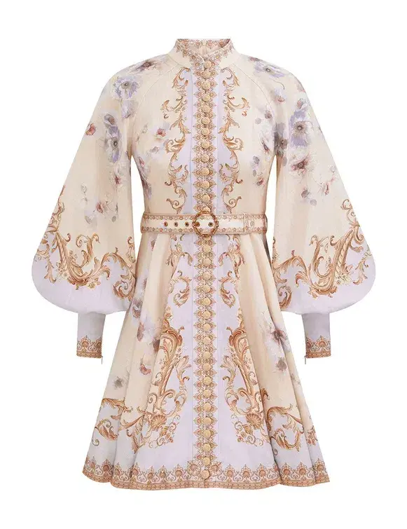 Zimmermann Hypnotic Buttoned Mini Dress Multi Size Size AU 12 - Image 1