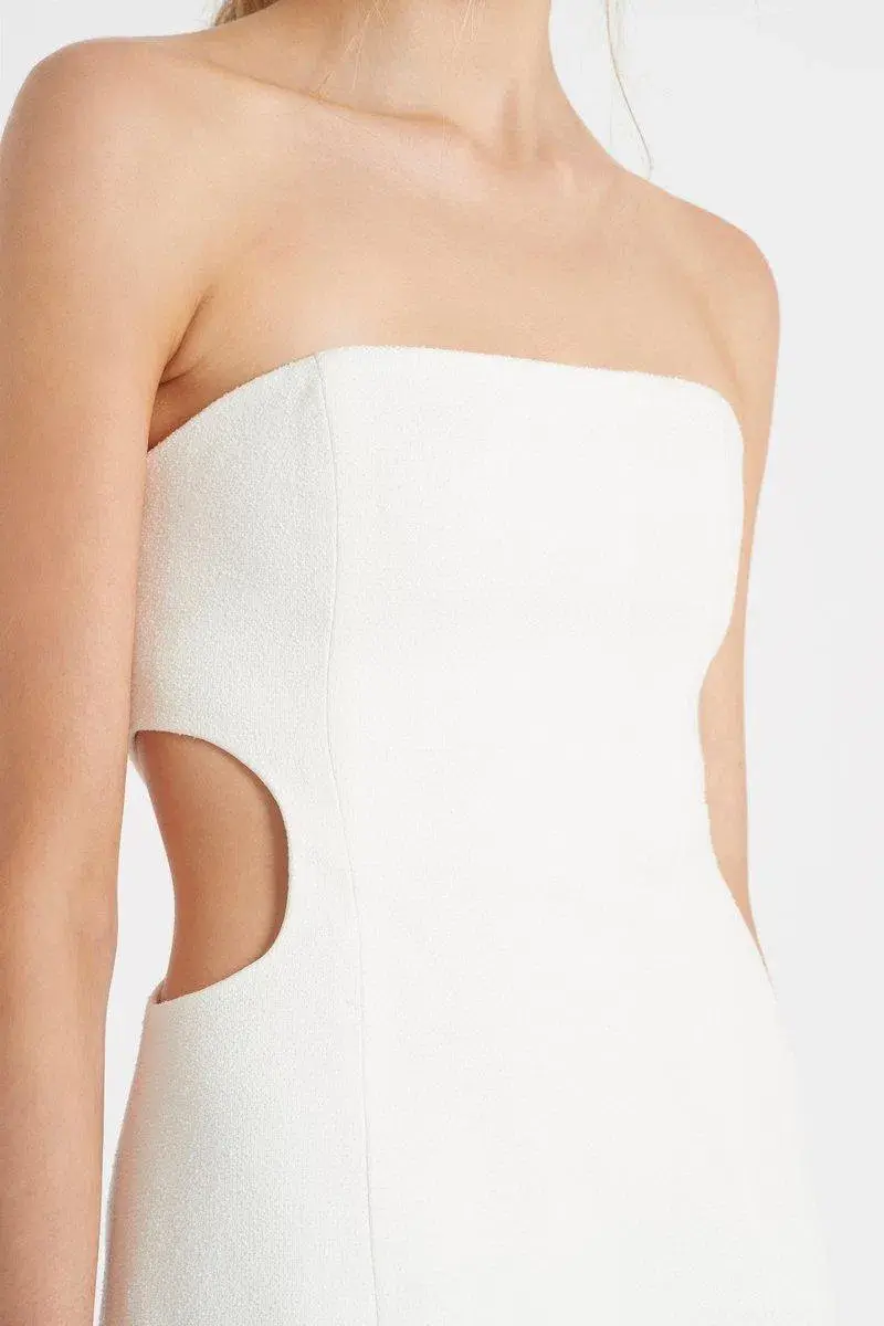 Sir The Label Jacque Strapless Mini Dress Ivory Size AU 8 - Image 3