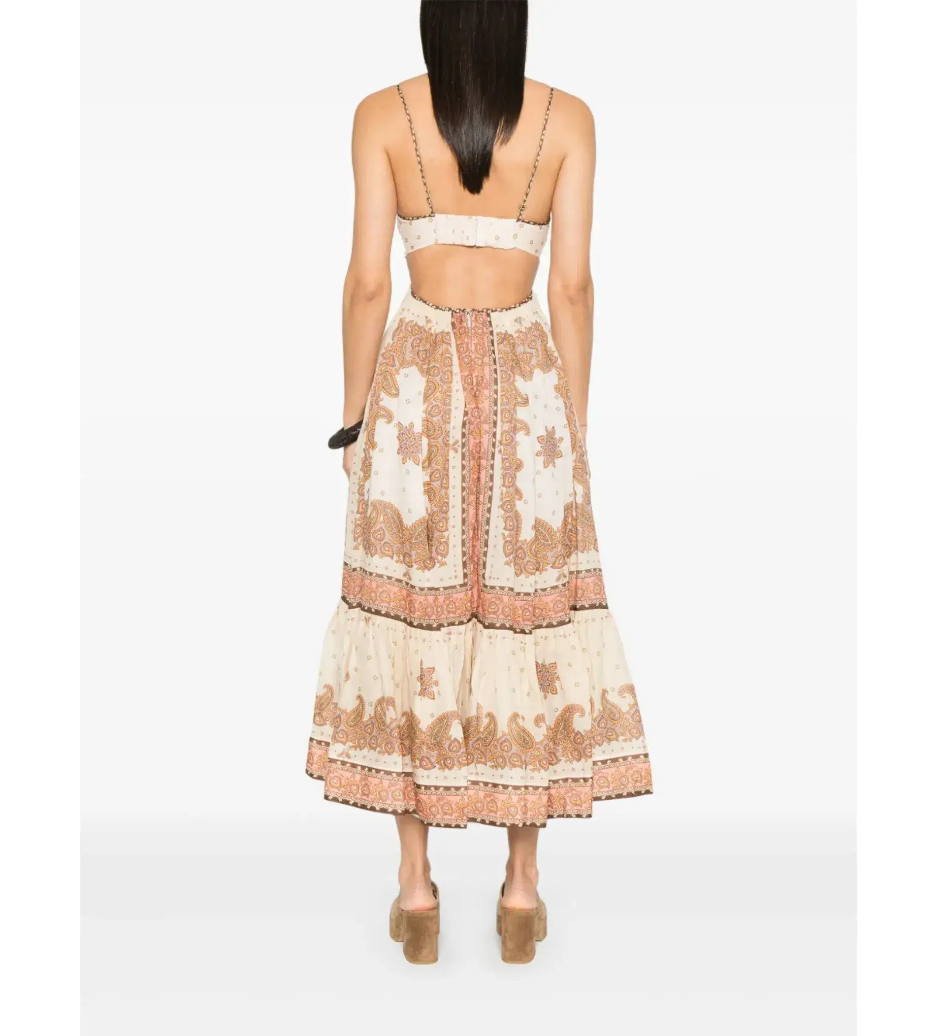 Zimmermann Maxine Plunge Maxi Dress Multi Size 10 - Image 4