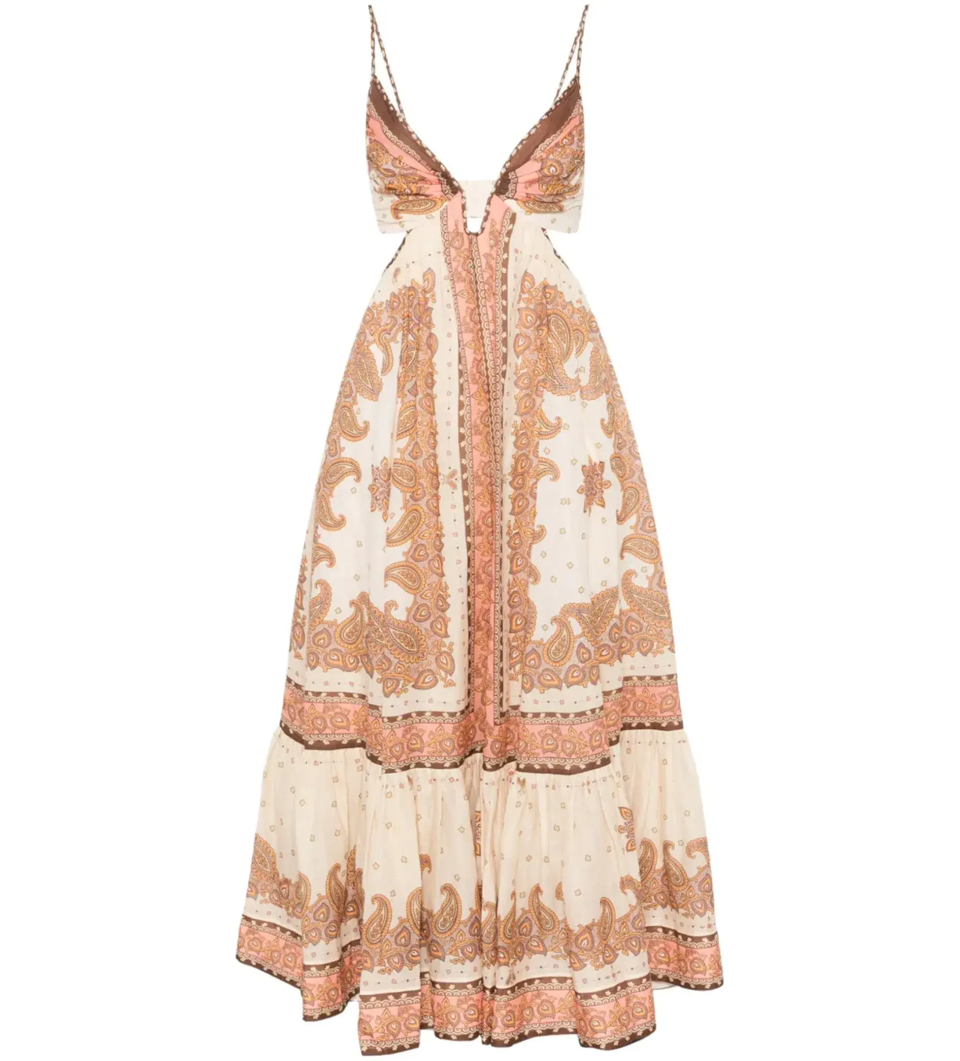 Zimmermann Maxine Plunge Maxi Dress Multi Size 10 - Image 5