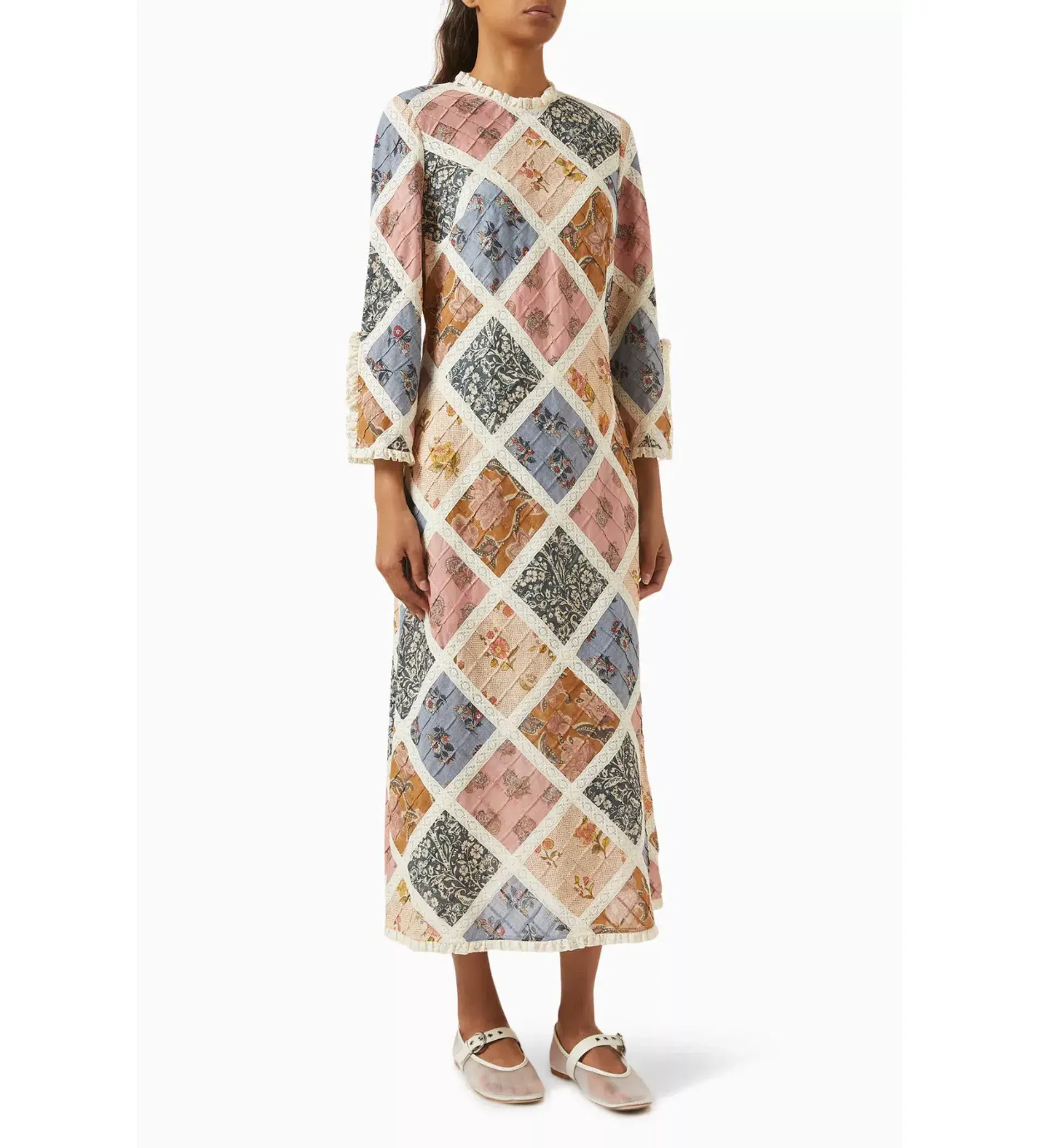 Zimmermann Tallow Lace Trim Midi Dress Multi Size 3 / Size  AU 14 - Image 2