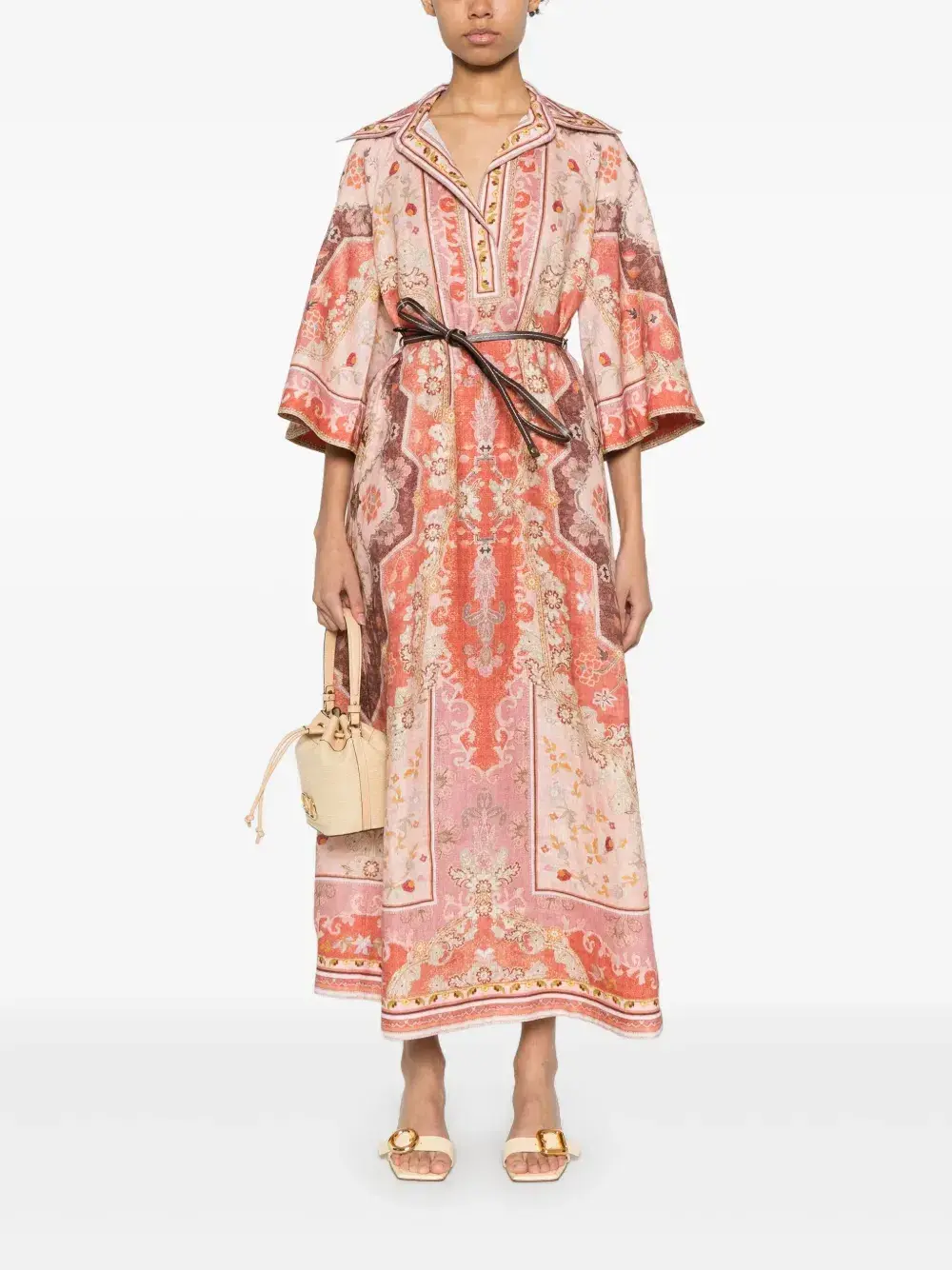 Zimmermann Wylie Midi Dress Multi Size 12 - Image 1