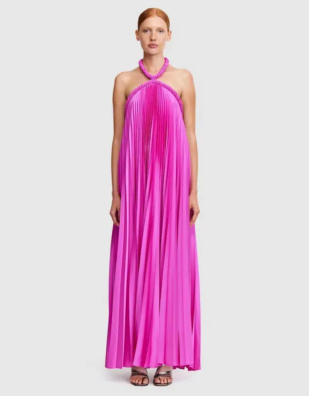 Acler Fixby Maxi Dress Violet Size 10 for rent on The Volte - main image