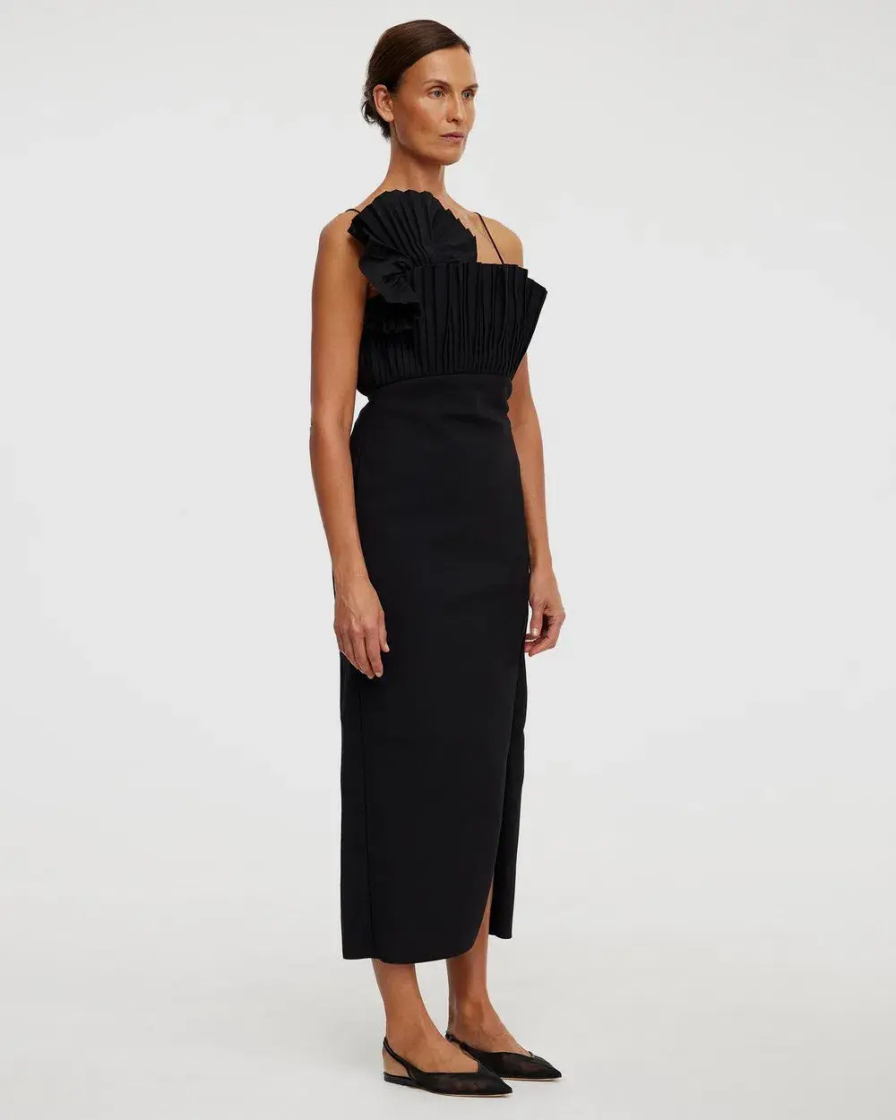 Acler Abbotsford Midi Dress Black Size 8 for rent on The Volte - main image