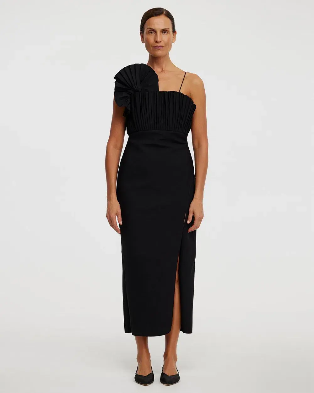 Acler Abbotsford Midi Dress Black Size 8 - Image 1
