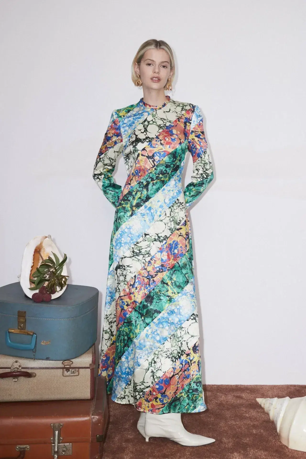 Alemais Sunburst Gown Multi Print Size 12 - Image 1