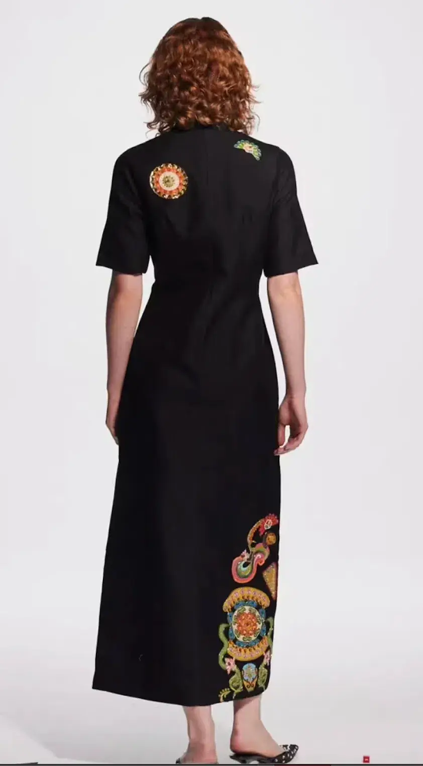 Alemais Bingo Gown Black Beaded Size AU 12 - Image 3