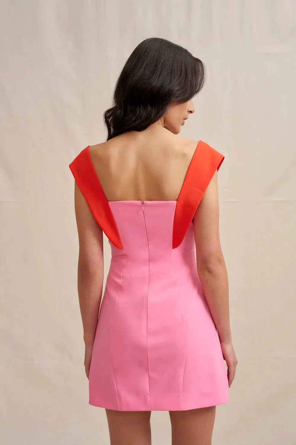 By Johnny Cleo Mini Dress Red Pink Size 8 - Image 5