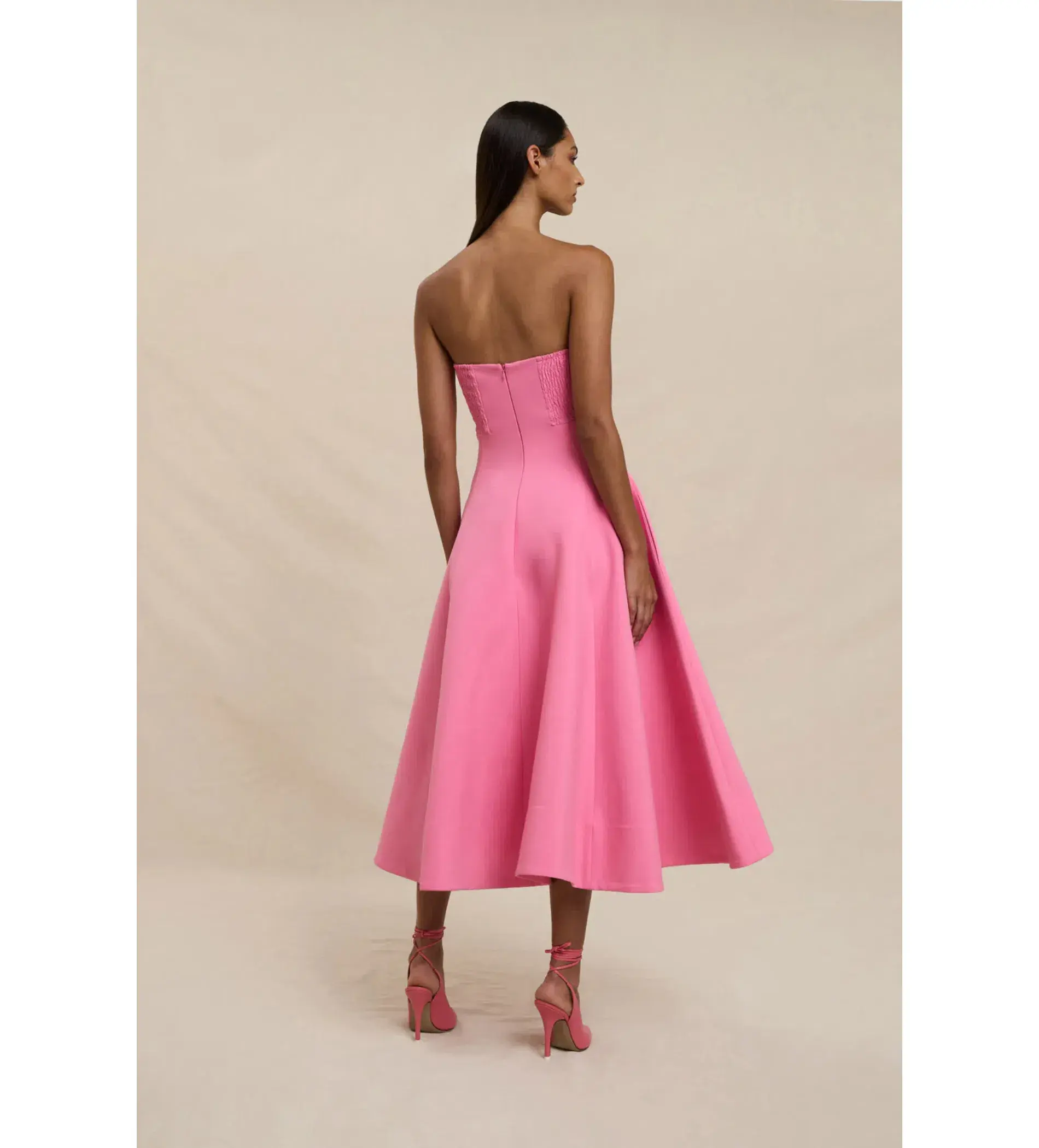 By Johnny Venus Shell Strapless Dress in Pink Size L / AU 12 - Image 4