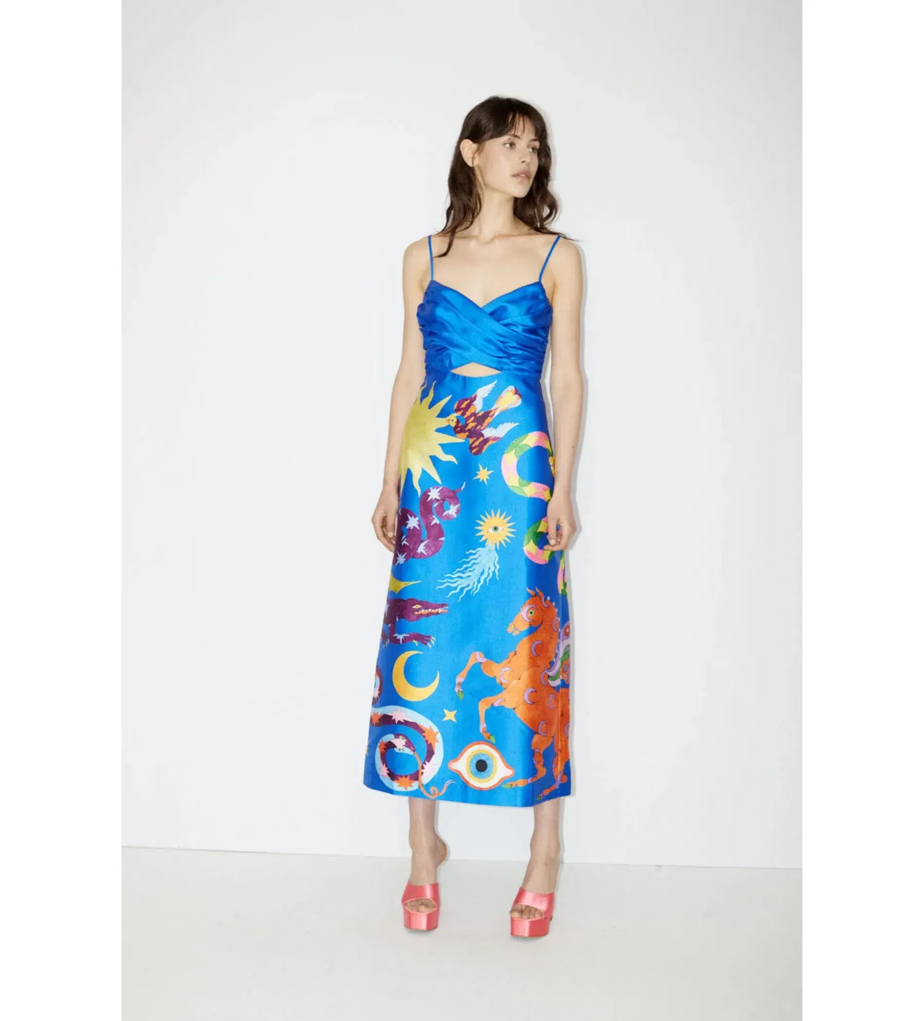 Alémais Guardian Silk Midi Dress in Blue Size XL / AU 14 - Image 1