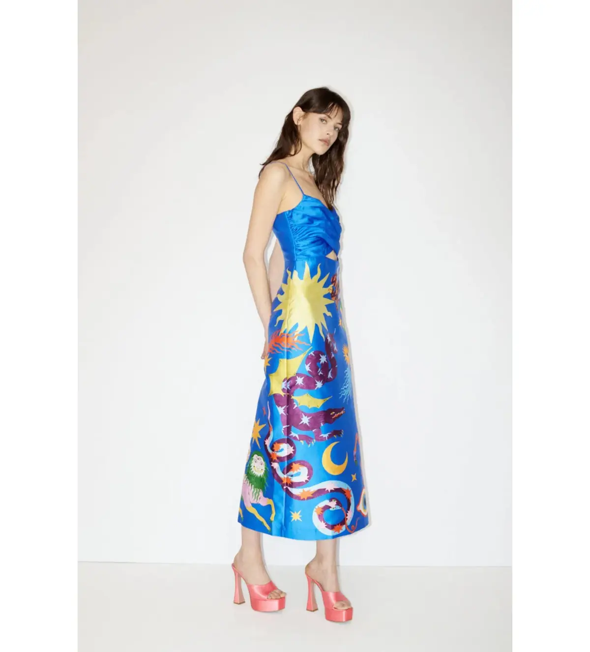 Alémais Guardian Silk Midi Dress in Blue Size XL / AU 14 - Image 2