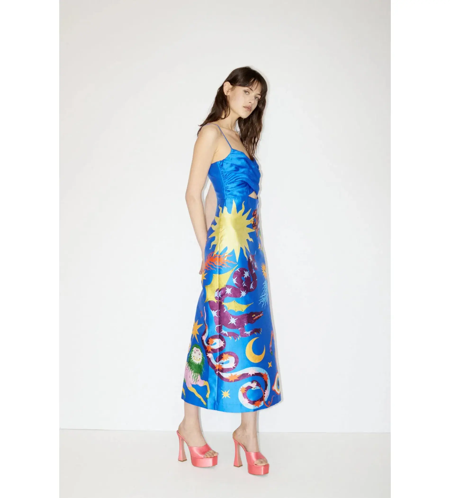 Alémais Guardian Silk Midi Dress in Blue Size XL / AU 14 - Image 2