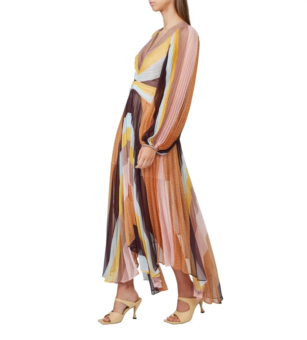 Acler Astone Midi Dress in Multi Size AU 14 for rent on The Volte - main image