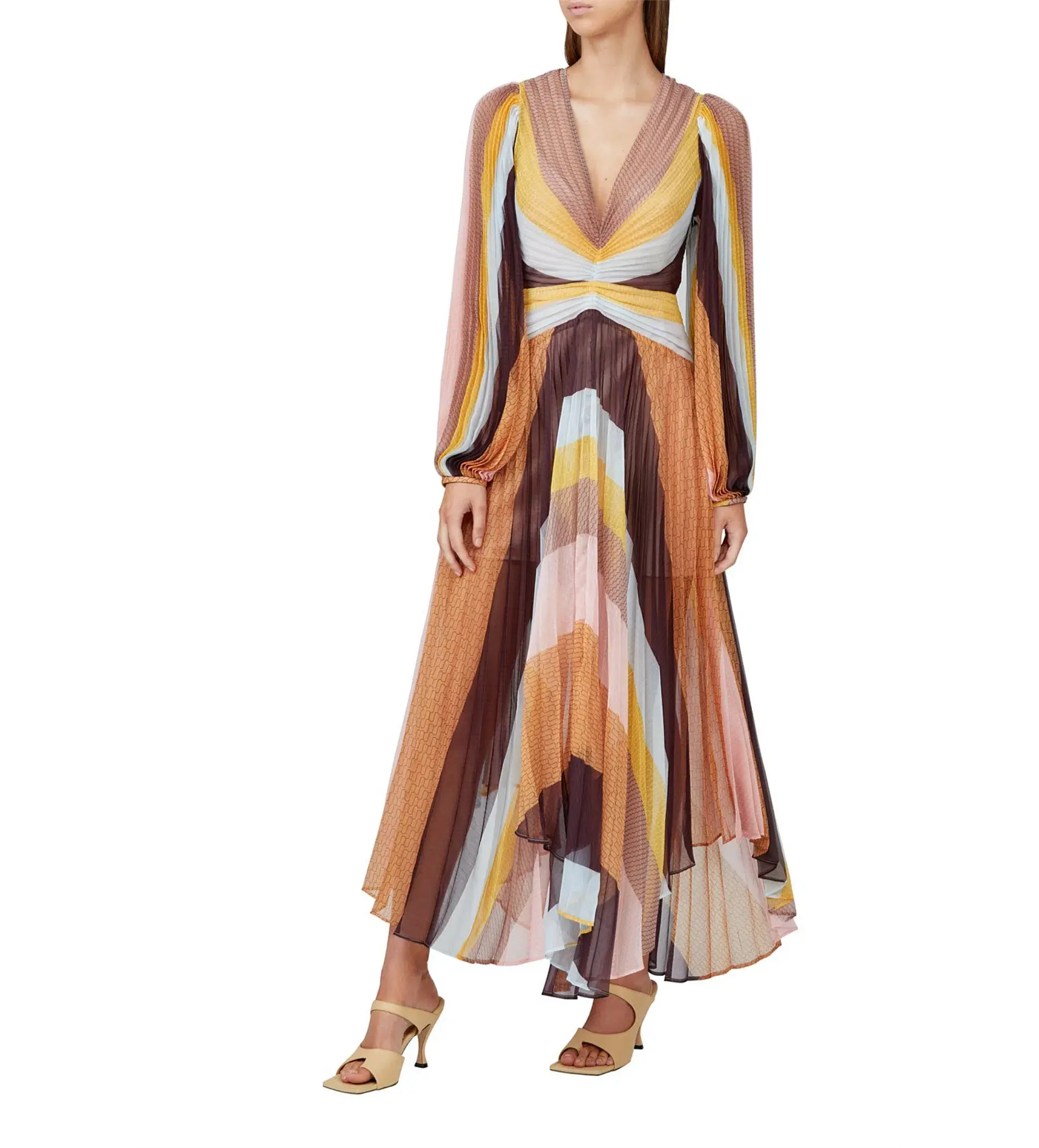 Acler Astone Midi Dress in Multi Size AU 14 - Image 1