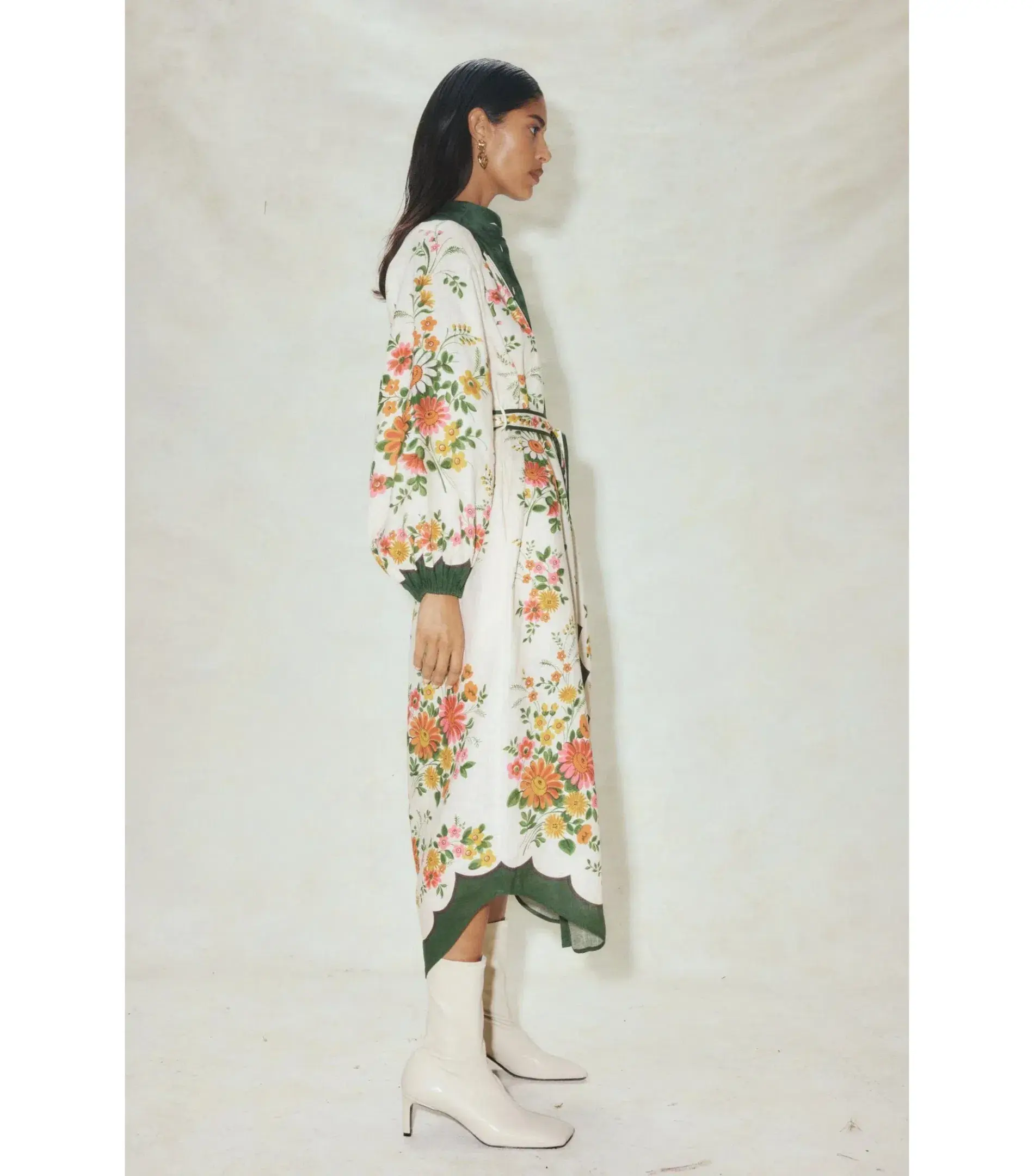 Alemais Elisabetta Midi Shirtdess Floral Size AU 14 - Image 2