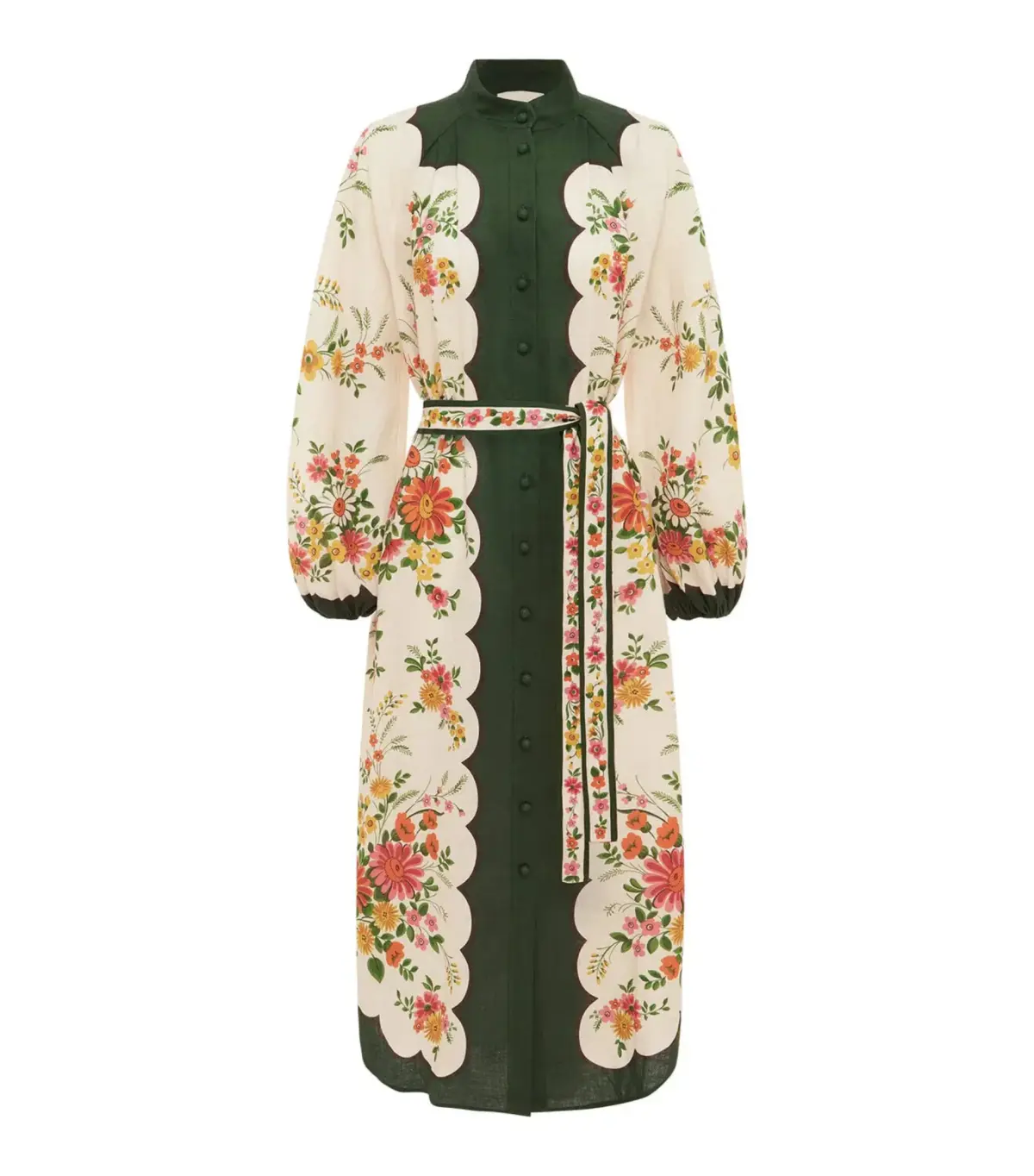 Alemais Elisabetta Midi Shirtdess Floral Size AU 14 - Image 5